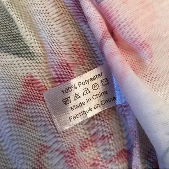 Show Me Your MuMu Floral Kimono Robe One Size Pink White Cottage Garden Blooms - Picture 10 of 10